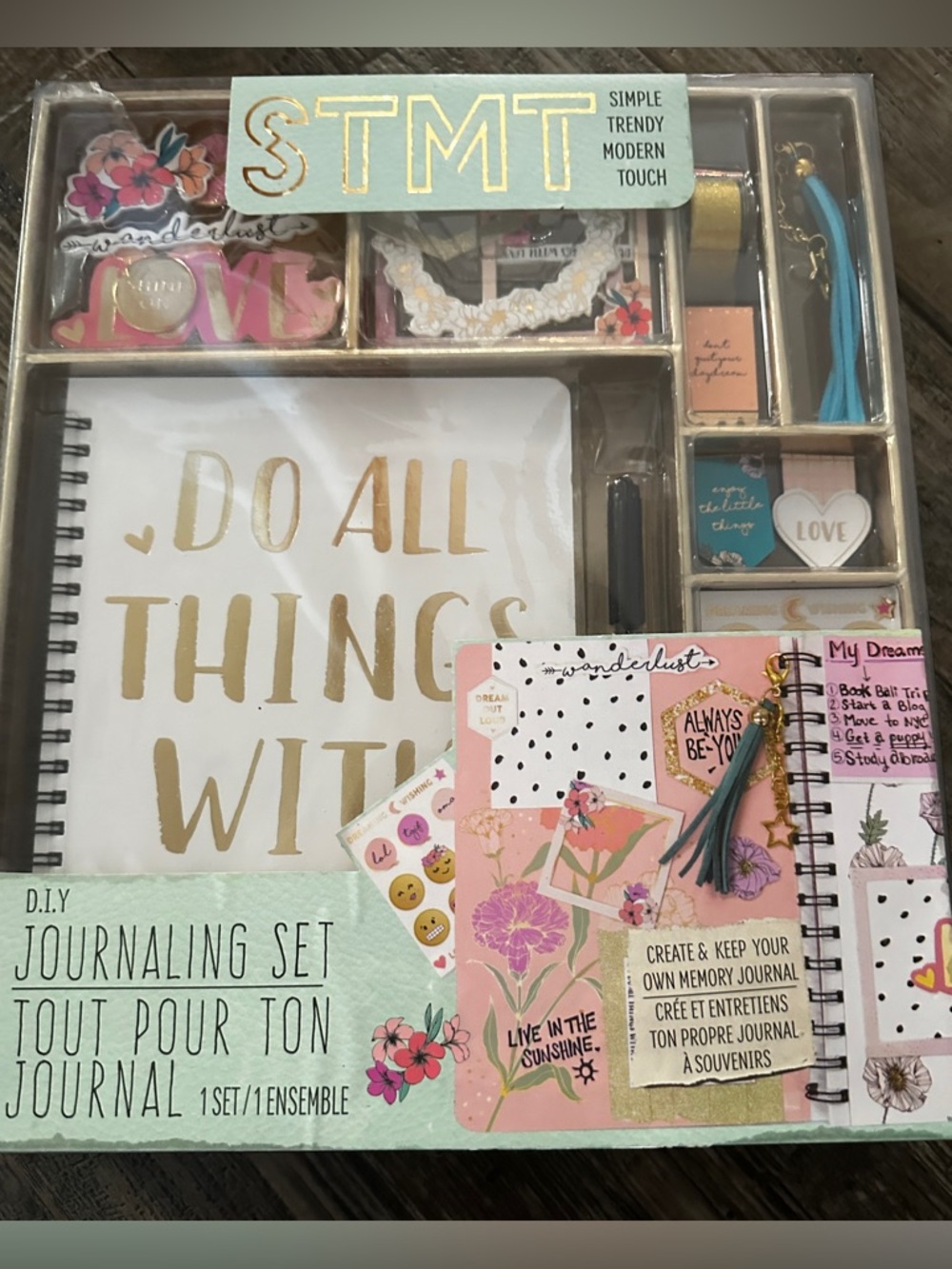 Scrapbook Set..”Do All Things With Love' Notebook + Stickers/Accessory Set - Picture 5 of 6